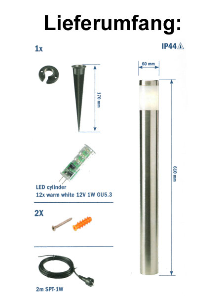 Lieferumfang Standleuchte Atila