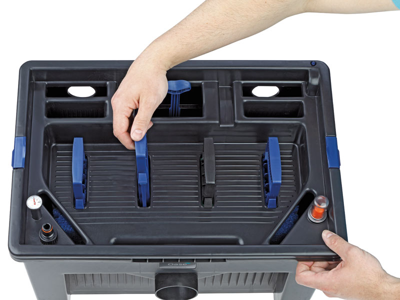 Obenansicht des Teichfilters BioSmart 18000 ohne Deckel