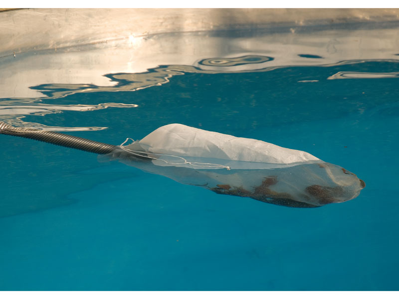 Feiner Beutel zur Filterung des Abwassers für den Teichsauger