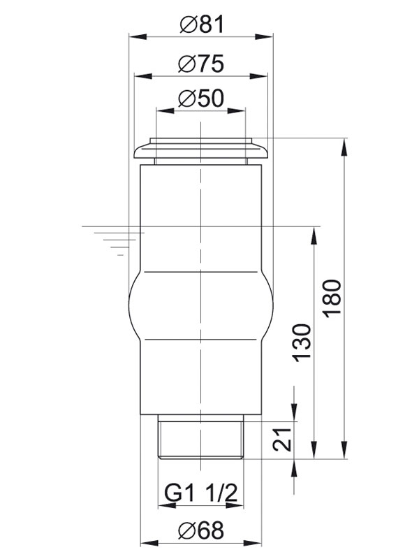 Schaumsprudler 55-15 Detailskizze