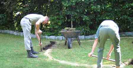 Teichmasse werden gekennzeichnet