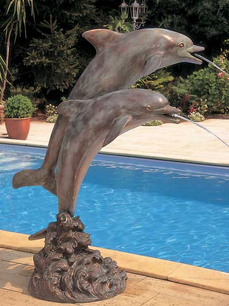 delphine-bronze Bronzefigur Delfine duo (Art.Nr. 88133)