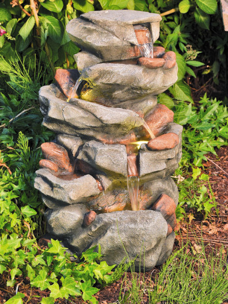 Wasserfall-Brunnen Minu aus Polystone (Art.Nr. gr386)