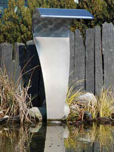 Wasserfall aus Edelstahl für Teich oder Pool