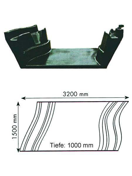 Teich-Element &#039;Koi 1000 - Bogen&#039; (GFK) (Art.Nr. KRU16110)