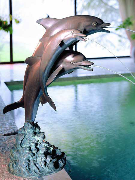 Bronzefigur Delfine trio (Art.Nr. 88132)