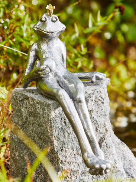 Aluminium-Figur Froschkönig Gunter (Art.Nr. 88765alu)