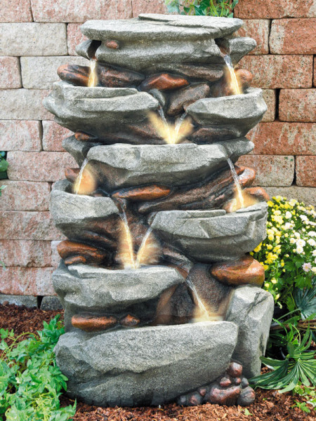 Wasserfall-Brunnen Jibei aus Polystone (Art.Nr. gr957)